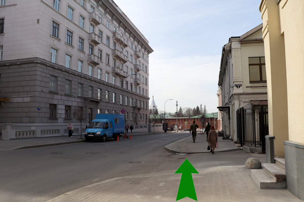 Нижний Новгород. Фото. Академия водного транспорта ост (чёт сторона) - Кремлёвский бульвар